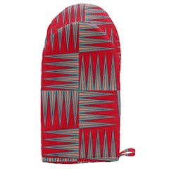 Zigzag Pattern Chevron Red Microwave Oven Glove