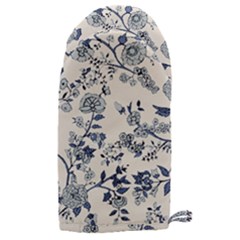 Blue Vintage Background Microwave Oven Glove