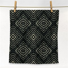 Geometric Futuristic Grunge Print Face Towel