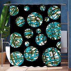 Decorative Blue Abstract Design Shower Curtain 60  X 72  (medium) 