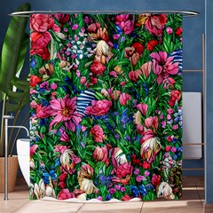 Dazzling Watercolor Flowers Shower Curtain 60  X 72  (medium) 