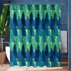 Christmas Trees Pattern Digital Paper Seamless Shower Curtain 60  X 72  (medium) 