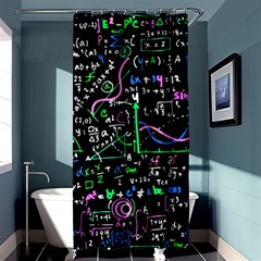 Math-linear-mathematics-education-circle-background Shower Curtain 36  X 72  (stall) 