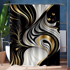 Pattern Gold Marble Shower Curtain 60  X 72  (medium) 