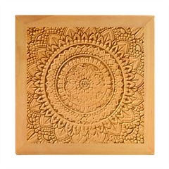 Mandala Circles Drawing Pattern Wood Photo Frame Cube