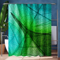 Sunlight Filtering Through Transparent Leaves Green Blue Shower Curtain 60  X 72  (medium) 