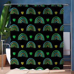 Dark Rainbow Pattern  Shower Curtain 60  X 72  (medium) 