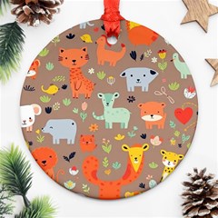 Pet Animal 05 Round Ornament (two Sides)