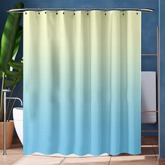 Cream Yellow To Baby Blue Linear Gradient Shower Curtain 60  X 72  (medium) 