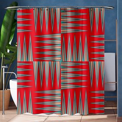 Zigzag Pattern Chevron Red Shower Curtain 60  X 72  (medium) 