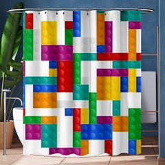 Colorful Bricks, Bricks, Colorful Shower Curtain 60  X 72  (medium) 