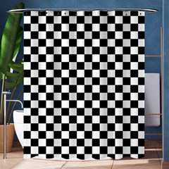 Pattern Checkered Squares Black White Pattern Shower Curtain 60  X 72  (medium) 